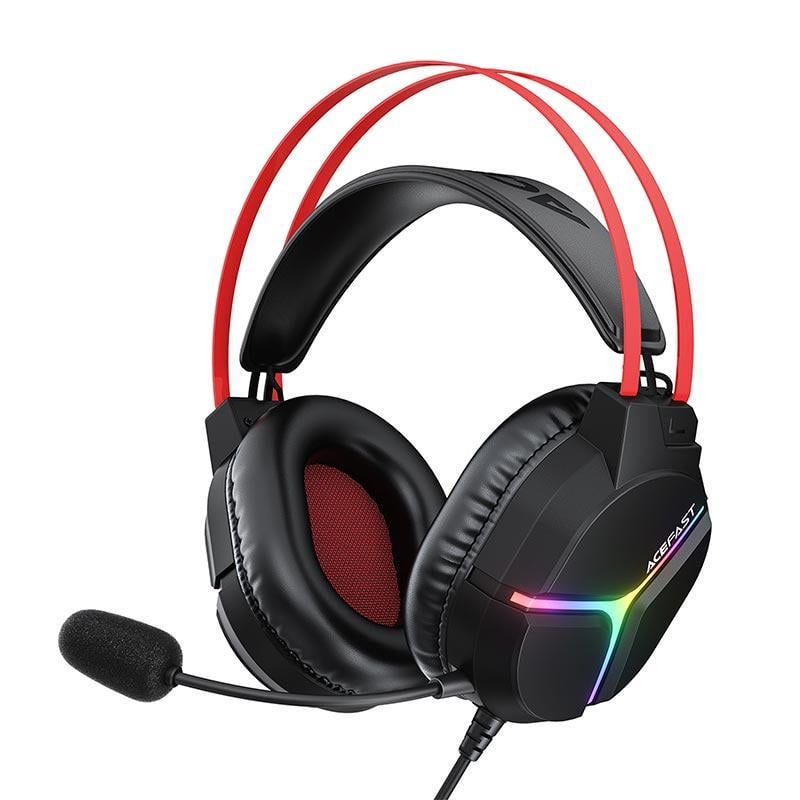 Гарнитура проводная компьютерная игровая Acefast H16 RGB Black