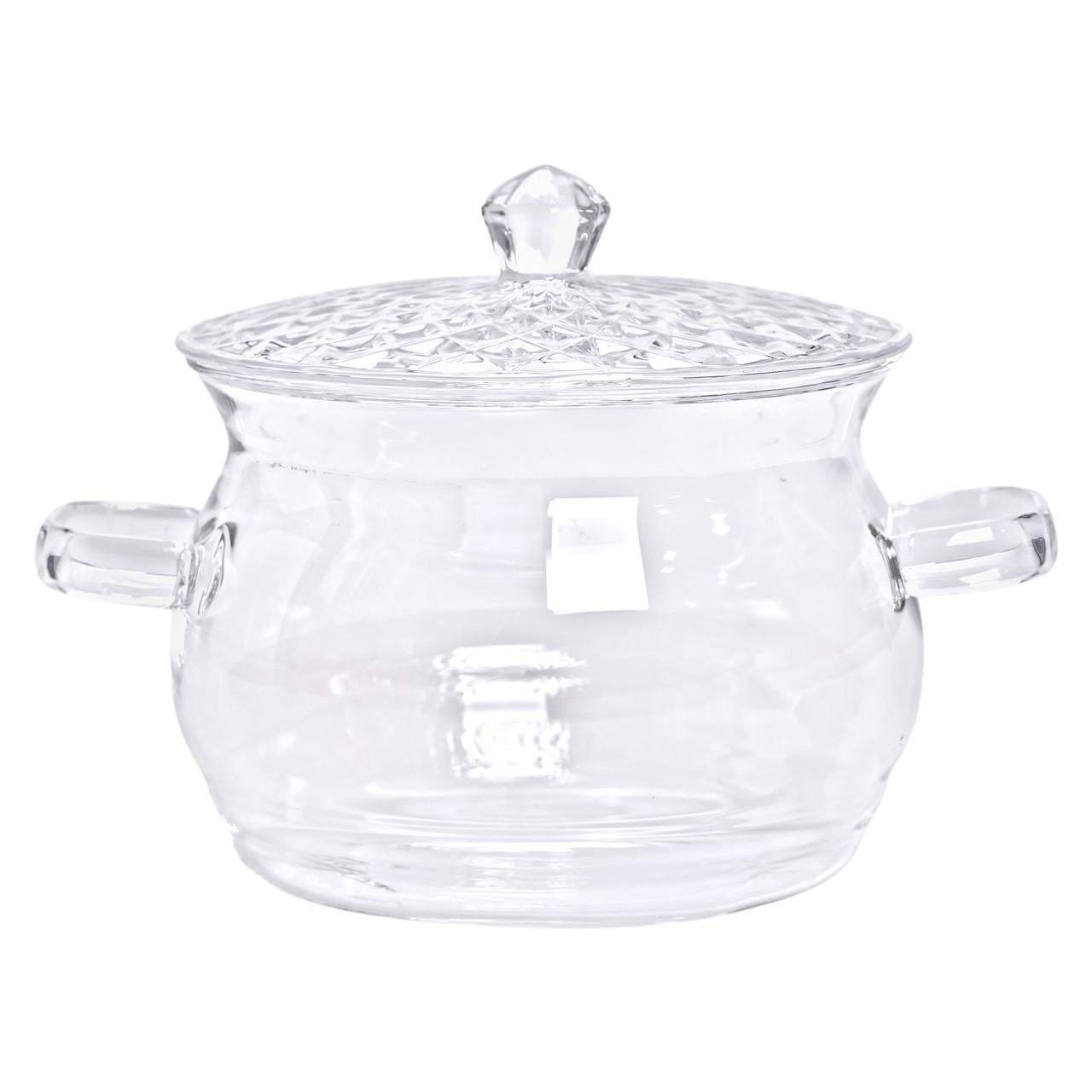 Каструля скляна TS Kitchen з кришкою жаростійка 2 л Прозорий (HP-33-1)