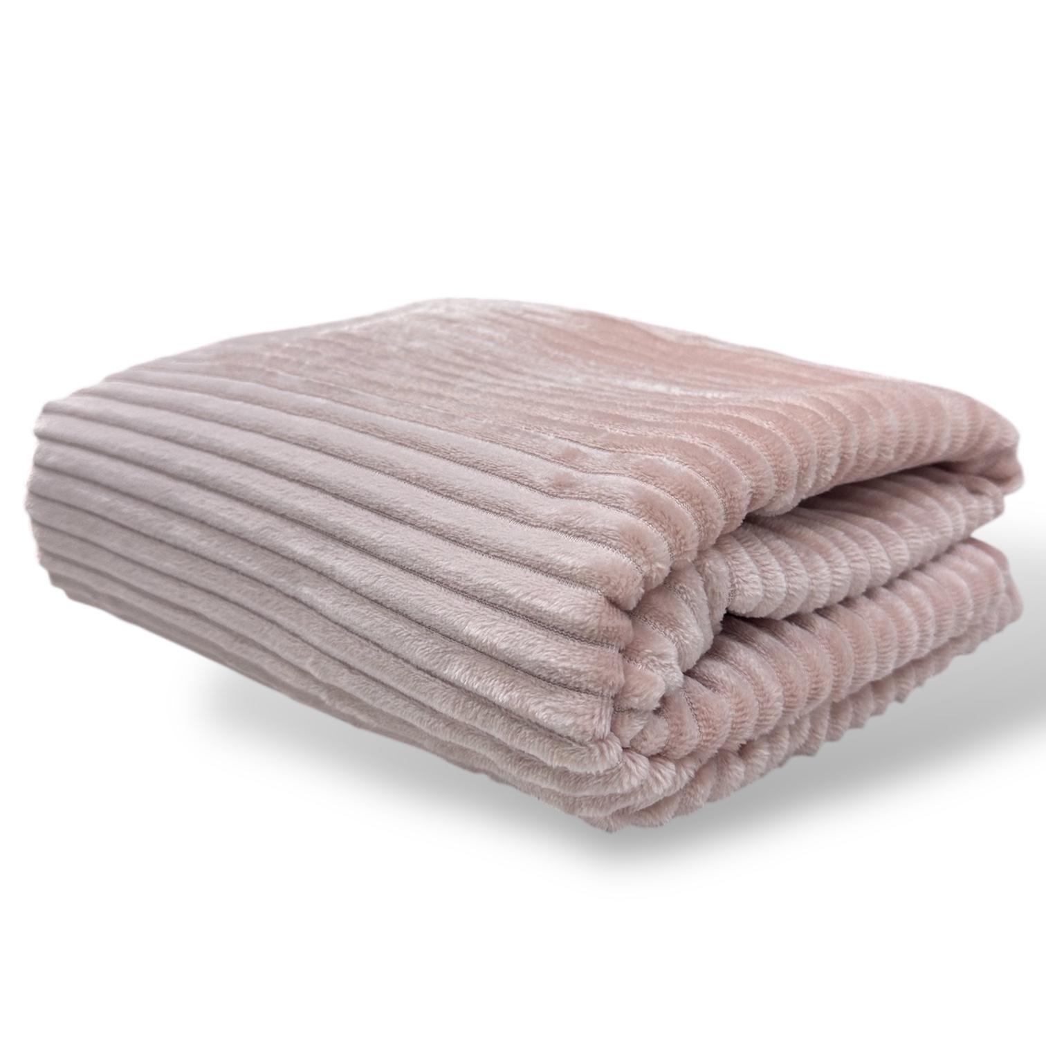 Плед-покрывало Koloco Велюр 180x200 см Розовый (16-366-3)