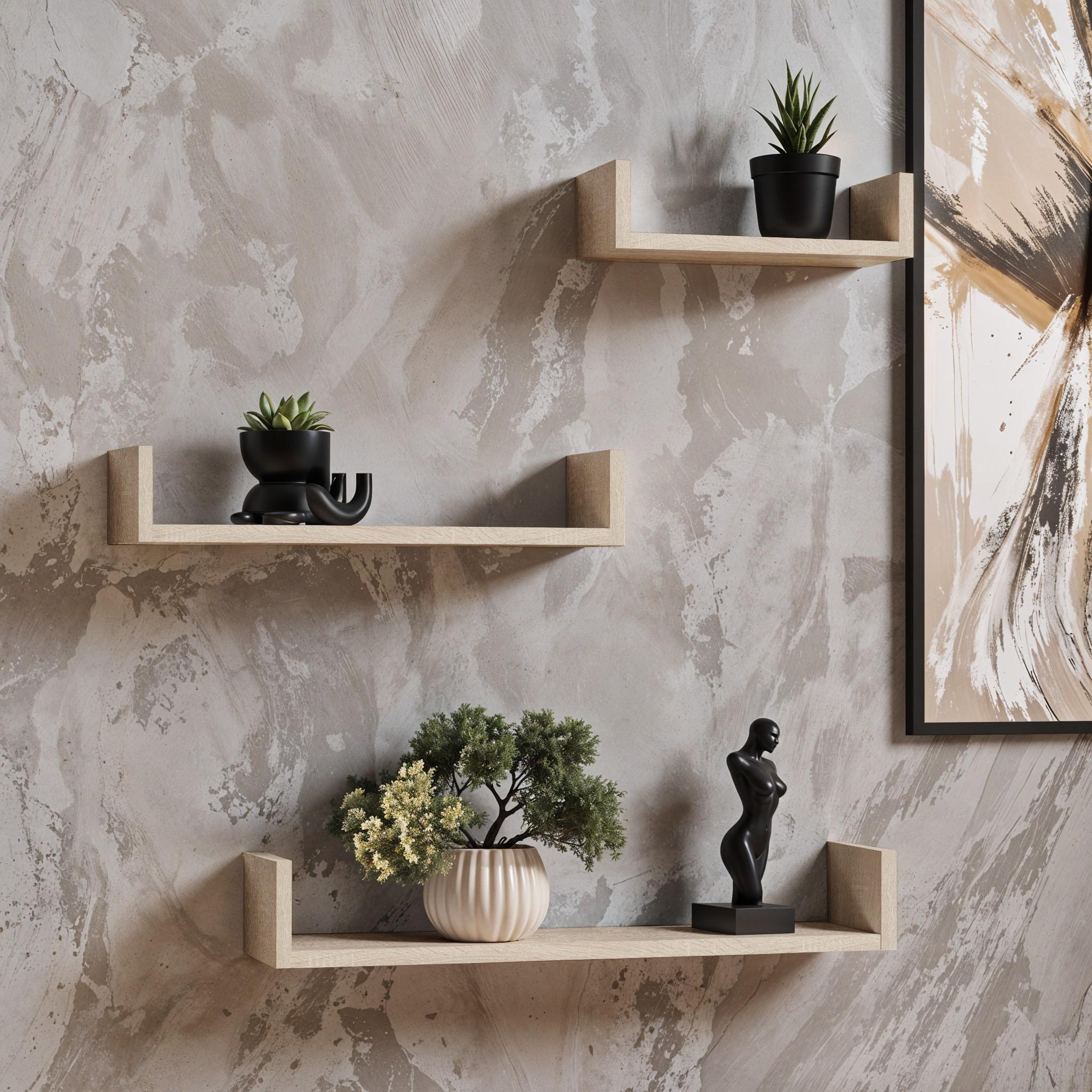 Комплект полок навесных GT-37 600х150х100 мм Дуб Сонома