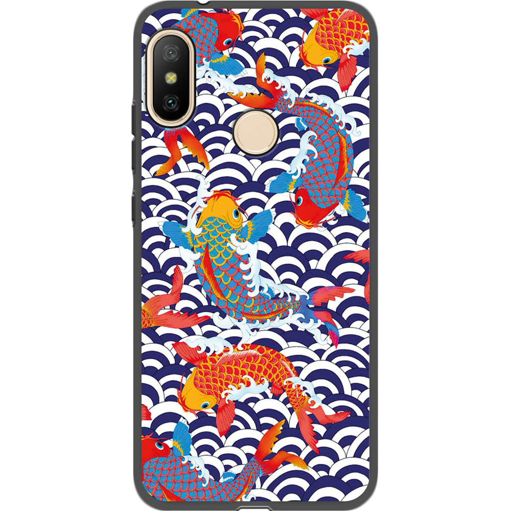 Чехол BoxFace Xiaomi Mi A2 Lite Koi Fish Черный силикон (34892-up2477-35127)
