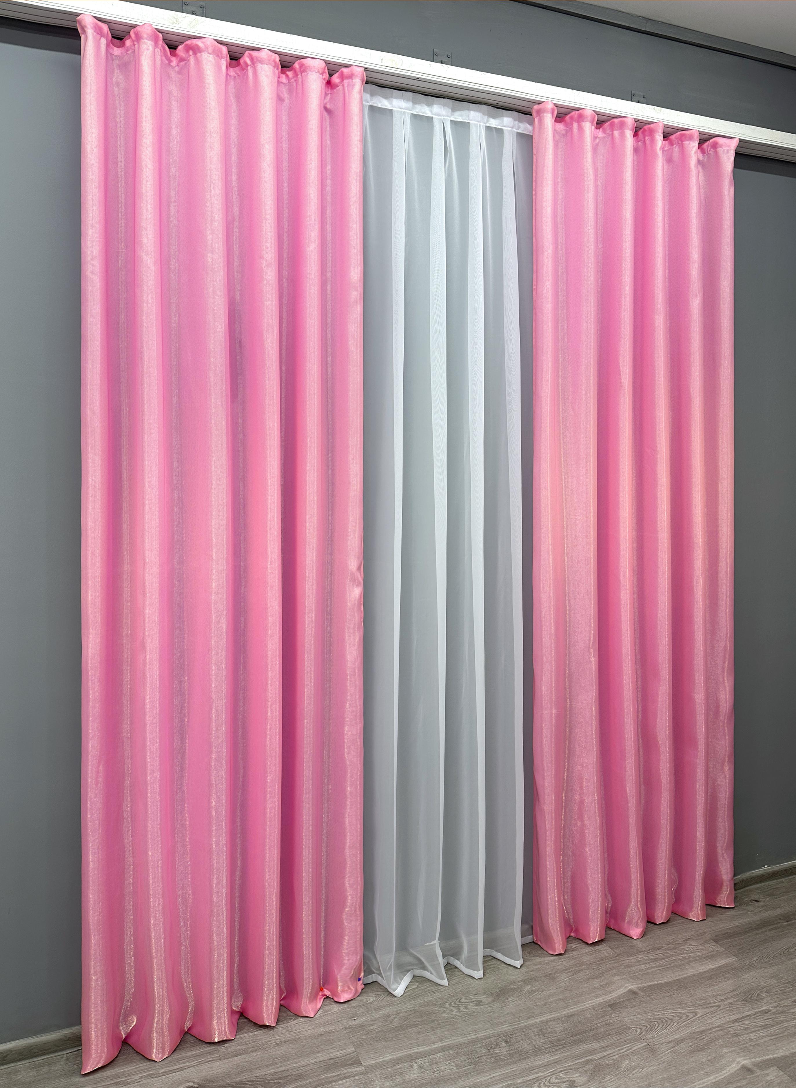 Комплект штор VR-Textil Атлас № 1749ш Монорей 150х270 см 2 шт. Розовый (33-0705) - фото 3 Комплект штор VR-Textil Атлас № 1749ш Монорей 150х270 см 2 шт. Розовый (33-0705) - фото 3