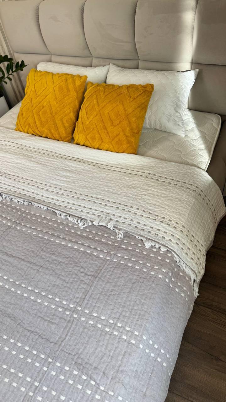 Покрывало муслиновое 200х230 см. Светло-серый (Д-muslin25-009-01) - фото 5 Покрывало муслиновое 200х230 см. Светло-серый (Д-muslin25-009-01) - фото 5