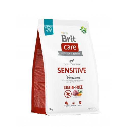 Корм сухой Brit Care Dog Grain-free Sensitive для собак с чувствительным пищеварением с олениной 3 кг