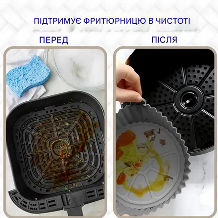 Набор силиконовых форм для аэрогрилей и аэрофритюрниц 6 шт. Серый (S-4557) - фото 3