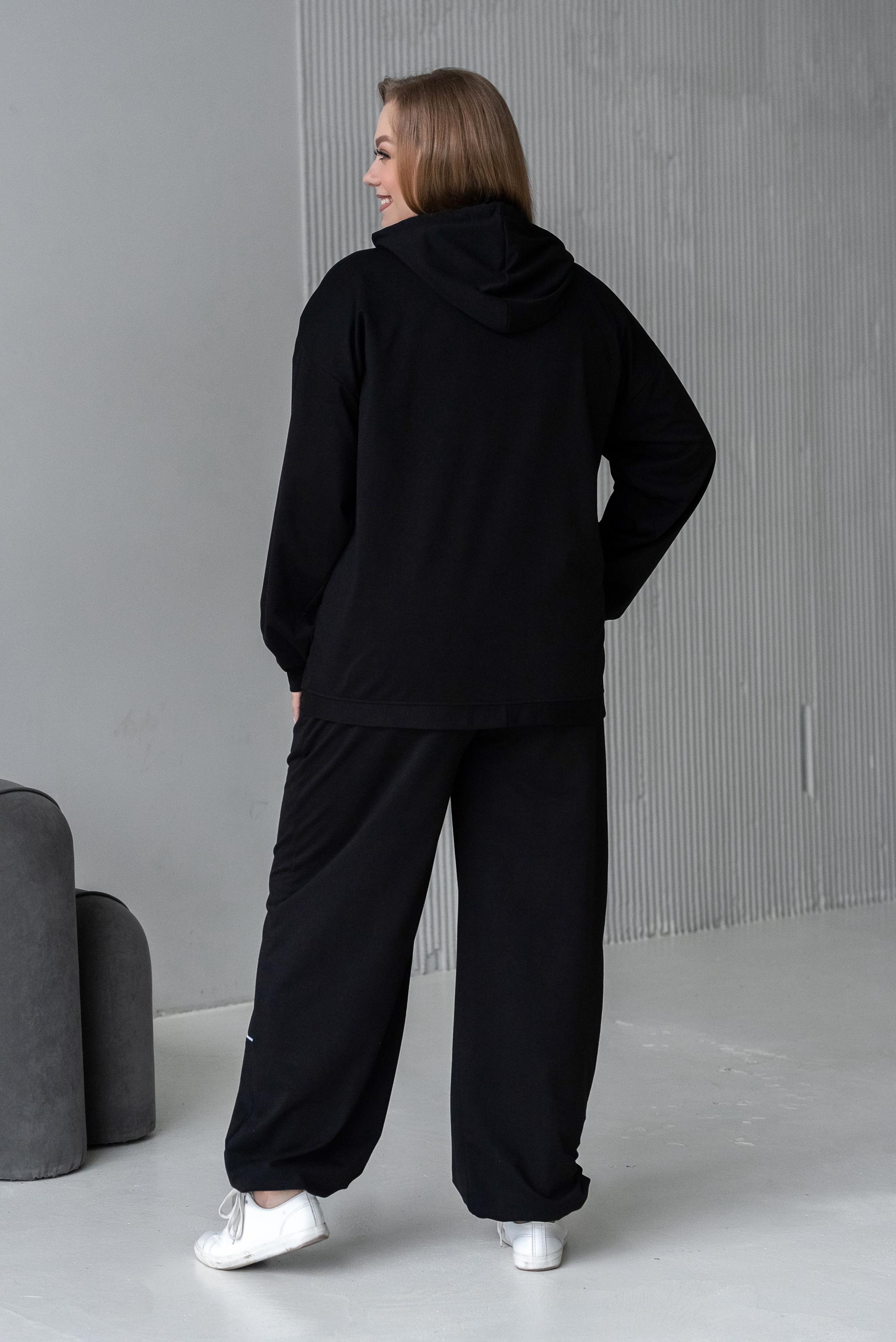 Спортивный костюм женский Тэч р. 64 Черный - фото 4 Спортивный костюм женский Тэч р. 64 Черный - фото 4