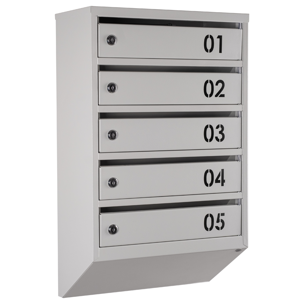 Почтовый ящик Галиндустрия ЯП05В на 5 секций 650x390x200 мм Серый (21005350)