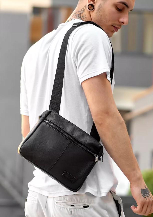 Мужская сумка мессенджер Sambag Makros Черный (70103101) - фото 3 Мужская сумка мессенджер Sambag Makros Черный (70103101) - фото 3