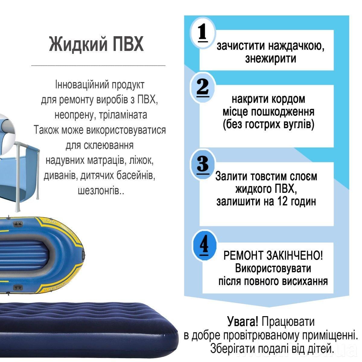 Набір для ремонту надувних меблів/човнів MAX IntexPool 3370 (1236081221) - фото 4