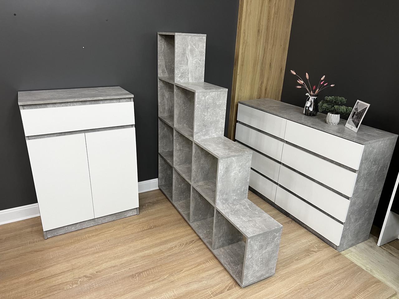 Стелаж А-5 на 10 комірок 1425х1400х252 мм Бетон - фото 5