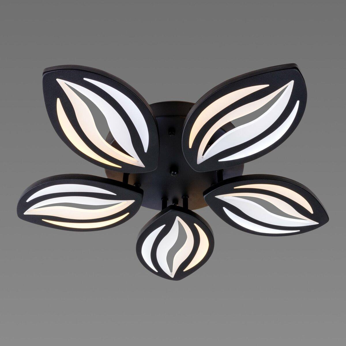 Люстра Sirius 52W 3000-6500К Чорний (6044-5 BK 52W)