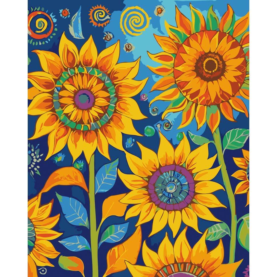 Картина за номерами ART CRAFT 13152-AC Яскраві соняхи 40x50 см (RLT51156)
