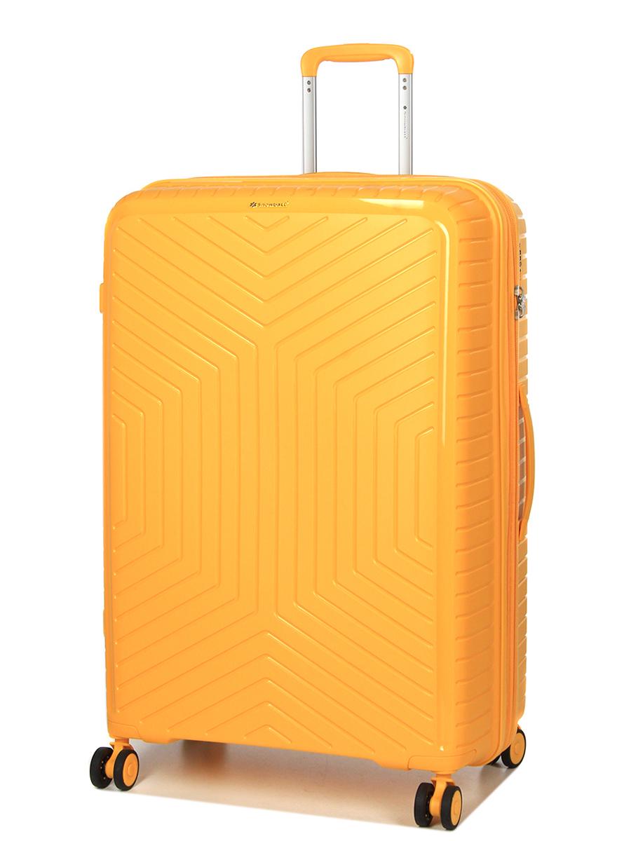 Чемодан большой полипропилен с расширением Snowball 20103 L 77,5х53,5х32,5 см 116/17 л Желтый