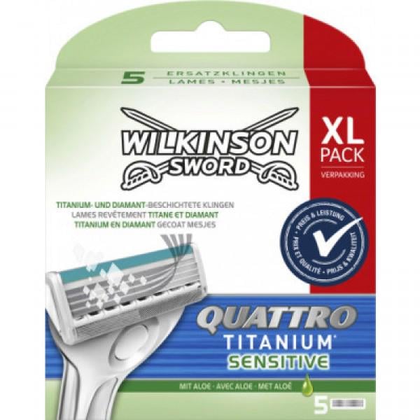 Леза змінні WILKINSON SWORD Quattro Titanium Sensitive 5 шт. (899807)