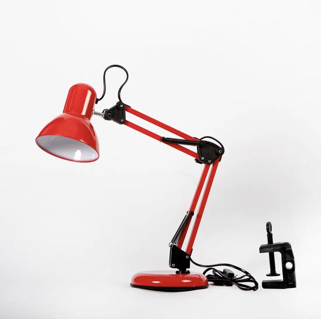 Настільна лампа 811В на підставці та струбціні з кріпленням Червоний - фото 3 Настільна лампа 811В на підставці та струбціні з кріпленням Червоний - фото 3