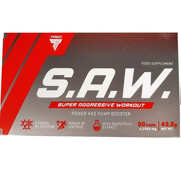 Комплекс до тренування Trec Nutrition S.A.W. 30 Caps