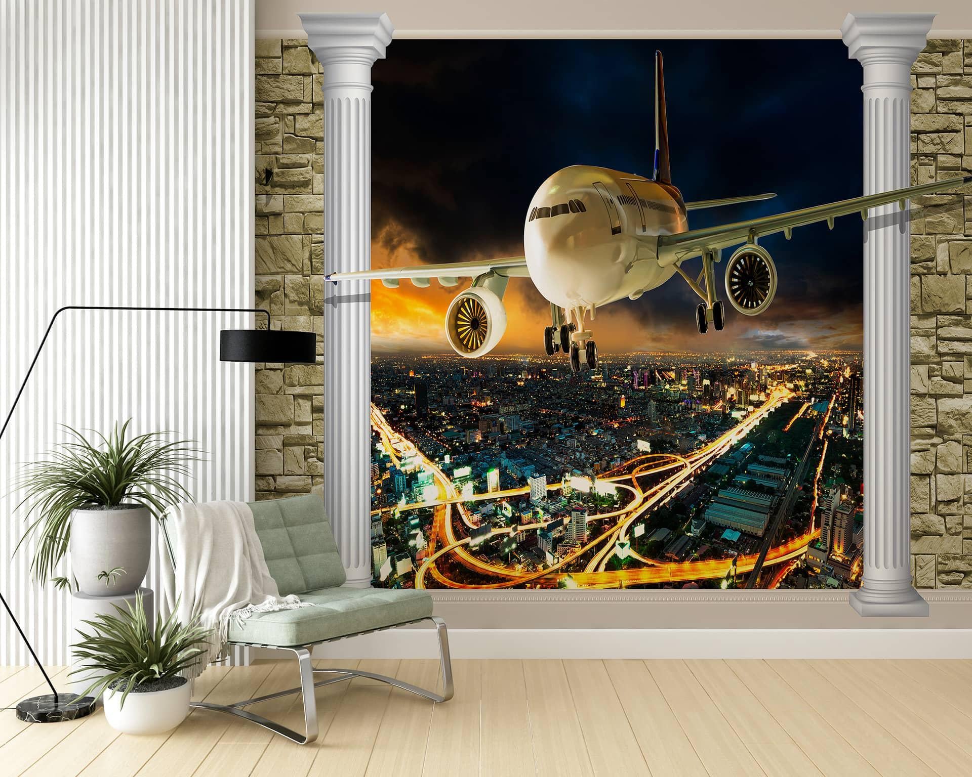 Фотообои флизелиновые Styleo Print-walls Полет над Городом 0650 350х270 см (Pw-0650/3)