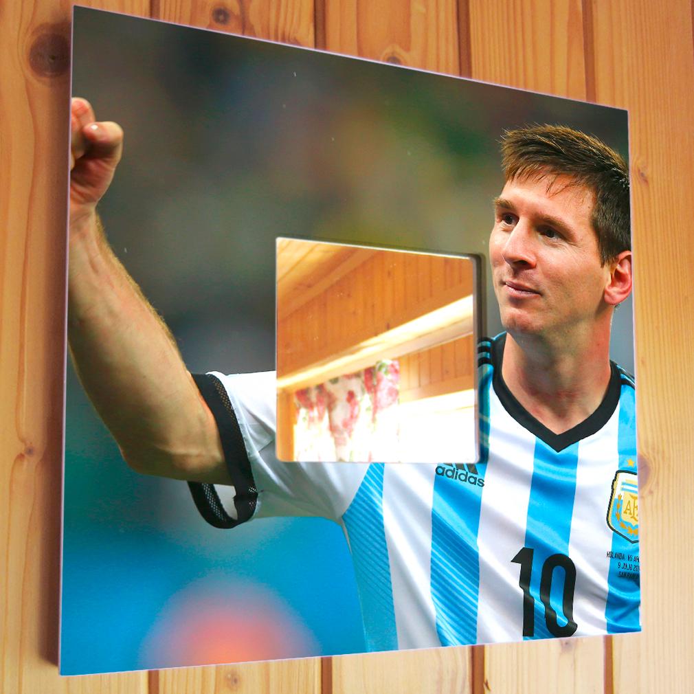 Зеркало с фото Лионель Месси 260х260 мм (M03105)