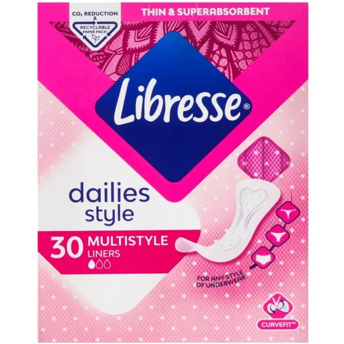 Прокладки ежедневные Libresse Dailies style Multistyle Liners 1 капля 30 шт. (678642)