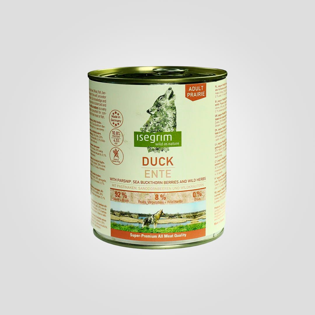 Корм консервированный для собак Isegrim Duck утка с пастернаком 800 г (20502787)