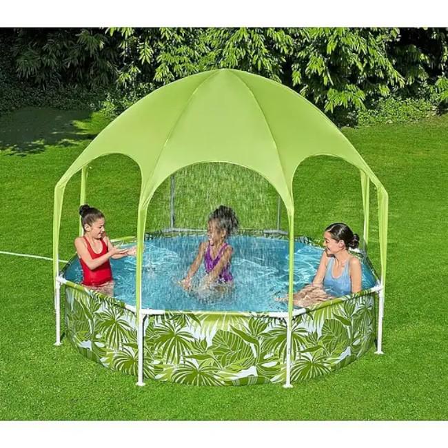 Бассейн с навесом каркасный детский Bestway 56432 244х51 см (KR9191) - фото 3 Бассейн с навесом каркасный детский Bestway 56432 244х51 см (KR9191) - фото 3