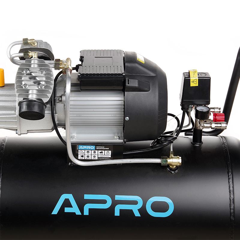 Компрессор Apro двухцилиндровый OFD-100MX 8 Бар 2,8 кВт 430 л/мин 100 л 2 крана с маслом 0,2 л (850179) - фото 10 Компрессор Apro двухцилиндровый OFD-100MX 8 Бар 2,8 кВт 430 л/мин 100 л 2 крана с маслом 0,2 л (850179) - фото 10