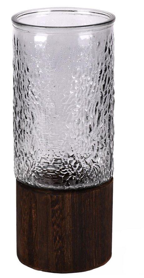 Ваза стеклянная 10х26 см (R35679-BL)