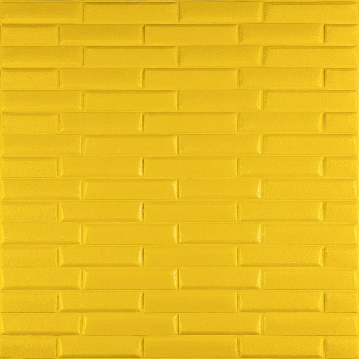 3D-панель самоклеящаяся кладка 700х770х7 мм Желтый (SW-00000302)