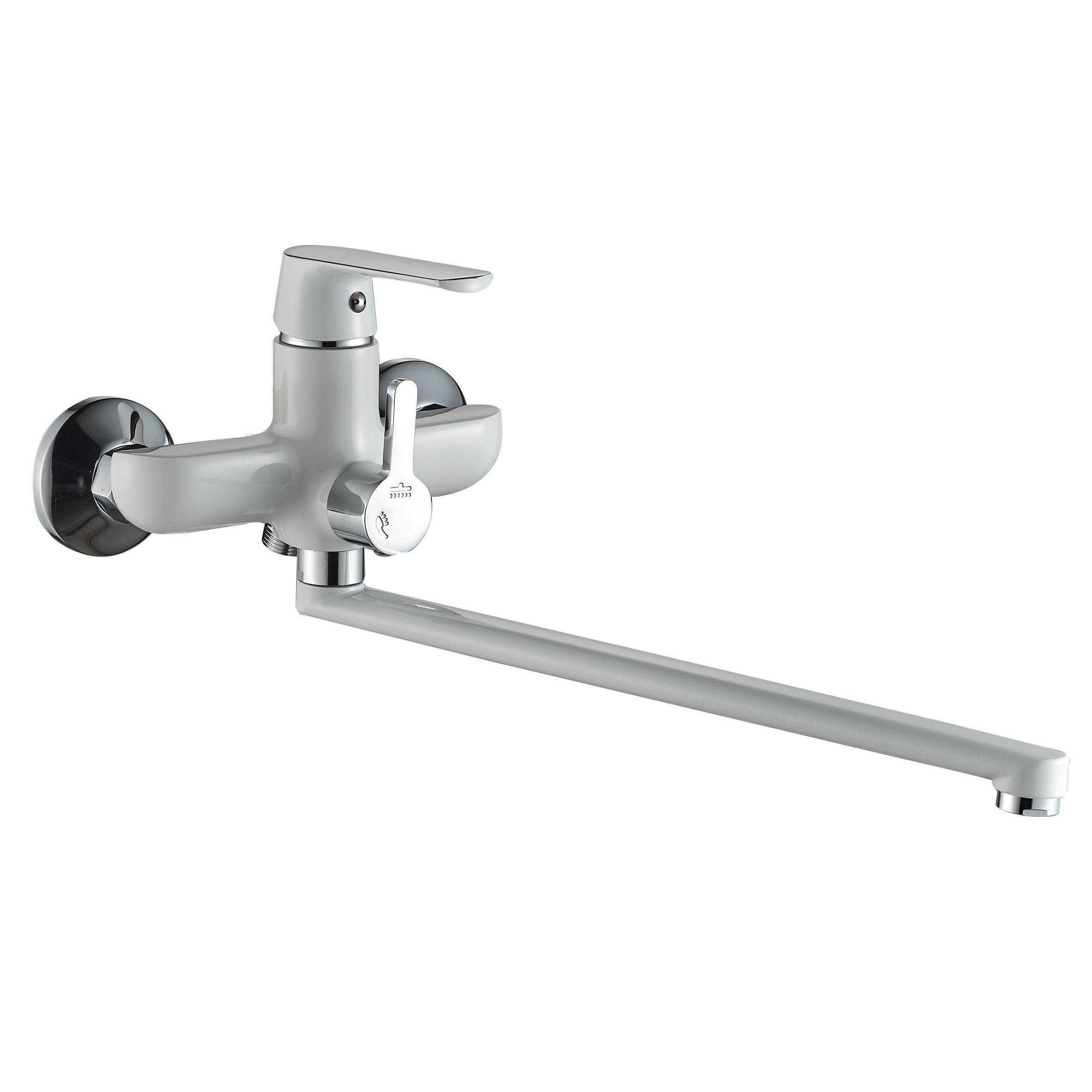 Смеситель для ванны Globus Lux Laguna GLA-0208-7-WHITE 000022568 однорычажный Белый (125834)