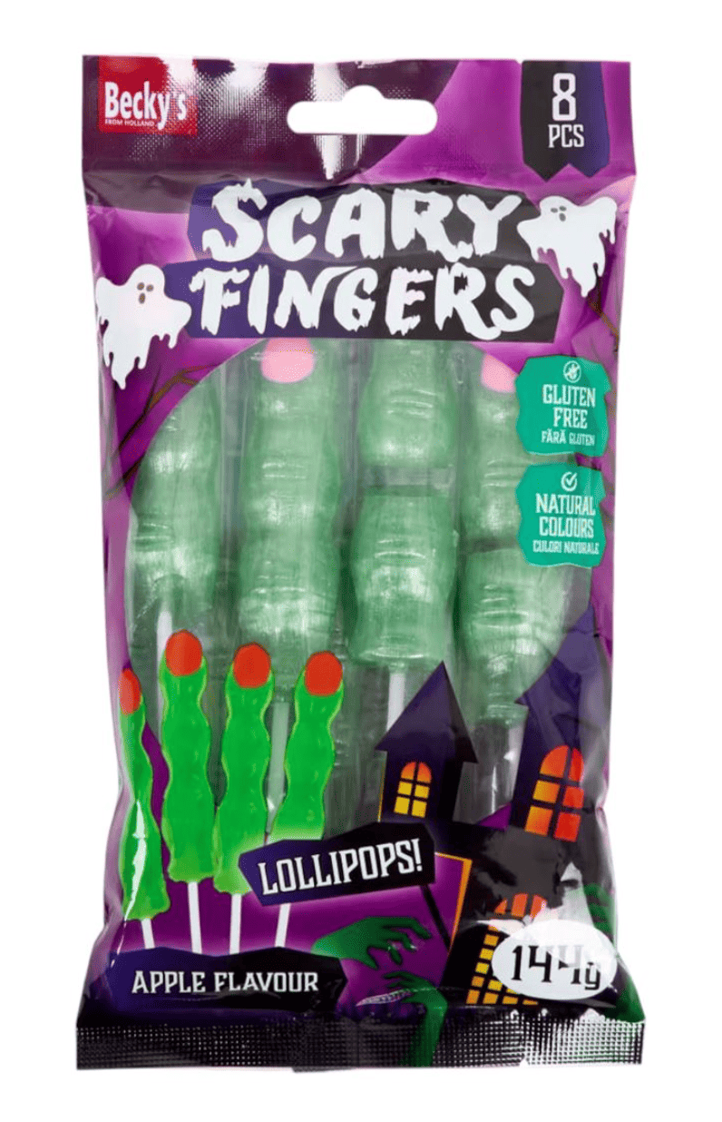 Льодяники пальці Becky's Scary Fingers Lollipops 8 шт. 144 г (2771877219)