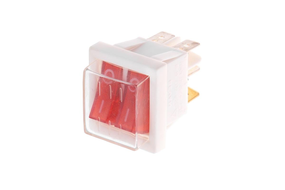 Кнопка вимикач двоклавішний з індикацією 3 IU Thermex універсальний із захисним кожухом 2-х кнопковий