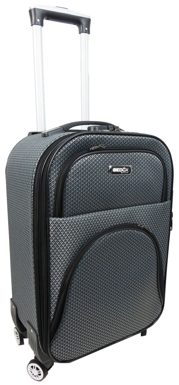 Чемодан на колесах Gedox GD Polo маленький в клеточку 42 л Серебристый - фото 1 Чемодан на колесах Gedox GD Polo маленький в клеточку 42 л Серебристый - фото 1