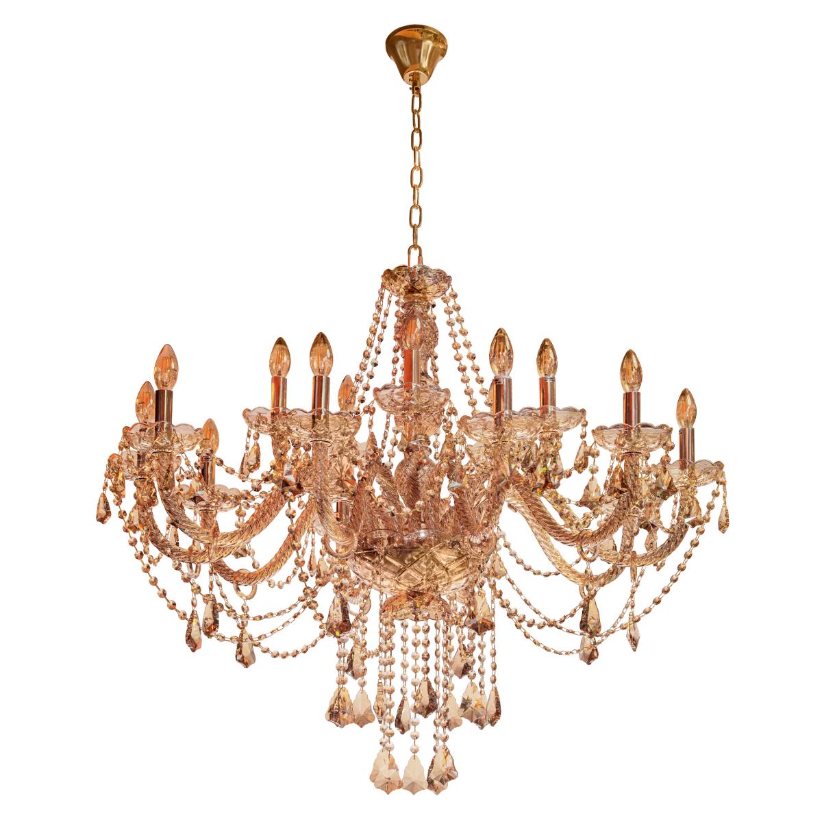 Люстра подвесная свеча классическая Brille BCL-713S/15 E14 G