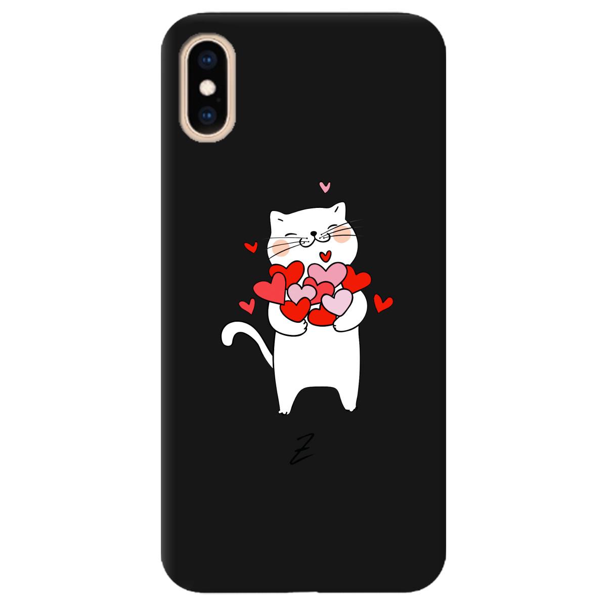 Силиконовый чехол Zorrov для Apple iPhone XS Max - loving heart (11210040206052367)