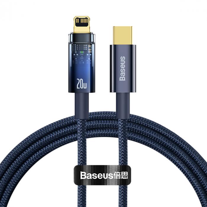 Кабель BASEUS Explorer Series Auto Power-Off Cable Type-C to Lightning CATS000003 20W 1 м Blue