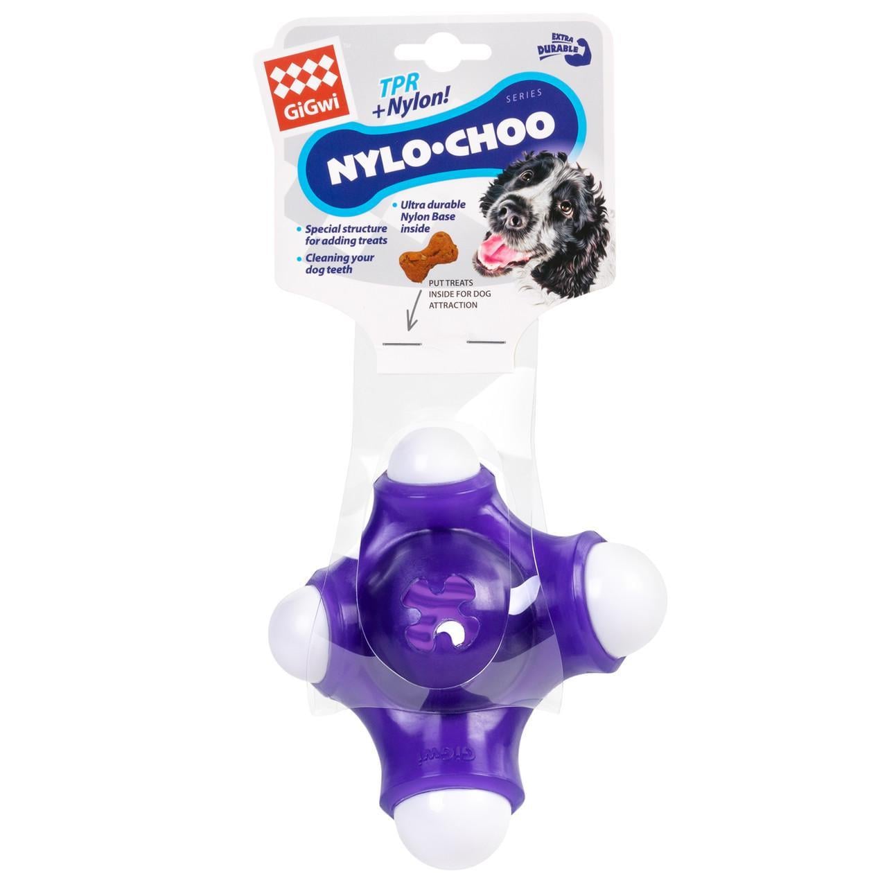 Игрушка для собак GiGwi Nylo-choo Кость квадробон нейлон/резина 15 см (2306)
