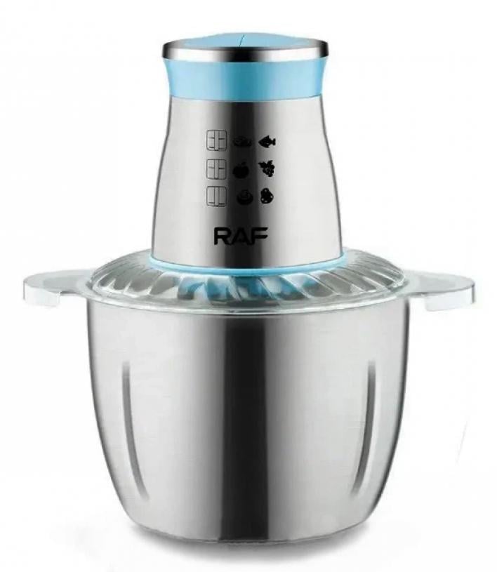 Измельчитель с металлической чашей RAF R.7030 3 л 1000 Вт Голубой Измельчитель с металлической чашей RAF R.7030 3 л 1000 Вт Голубой