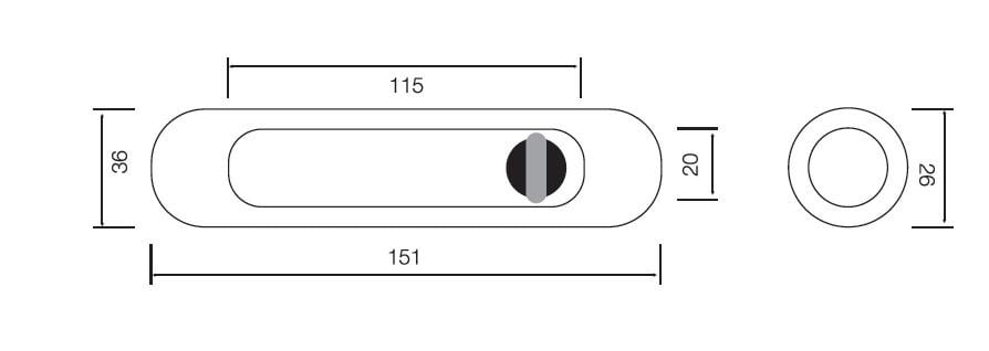 Ручки - ракушки для раздвижных дверей SIBA с механизмом WC, матовый никель (S223 SN) - фото 4 Ручки - ракушки для раздвижных дверей SIBA с механизмом WC, матовый никель (S223 SN) - фото 4