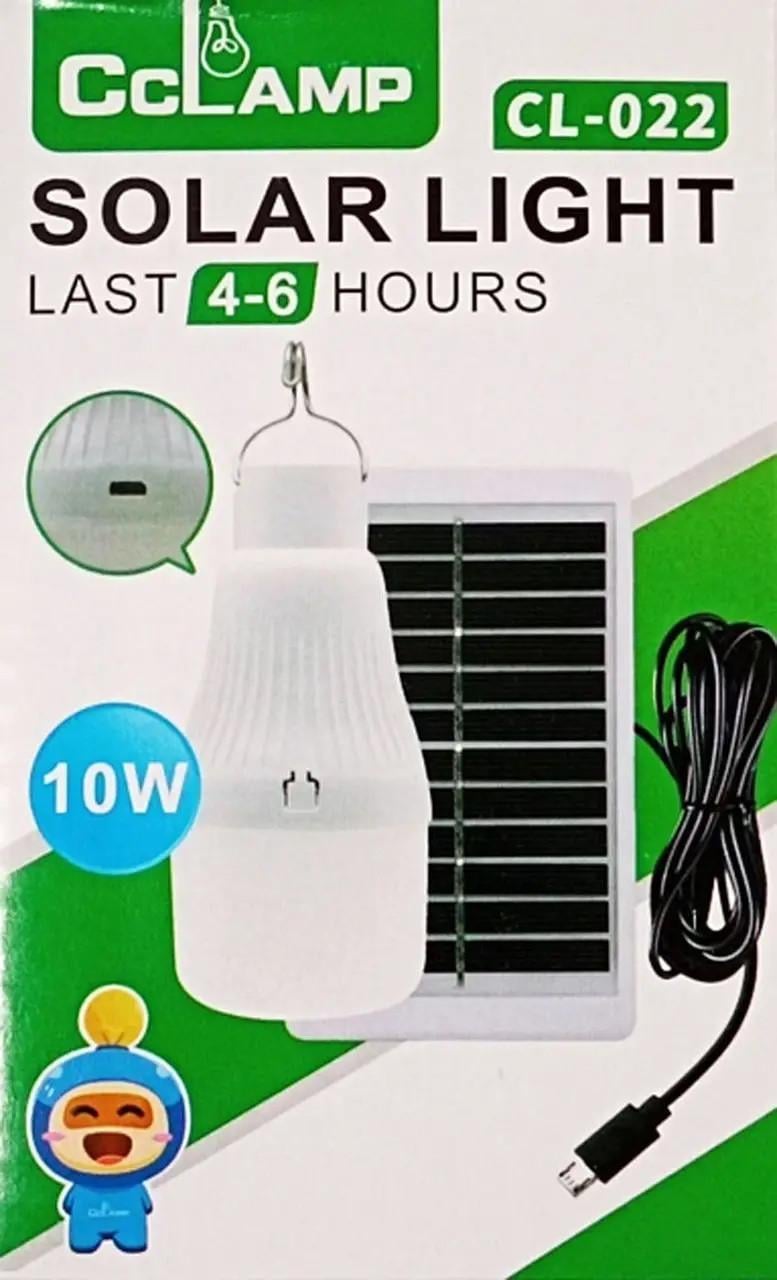 Світлодіодна лампочка Cclamp CL-022 10 W на акумуляторі з сонячною панеллю (9115) - фото 10 Світлодіодна лампочка Cclamp CL-022 10 W на акумуляторі з сонячною панеллю (9115) - фото 10