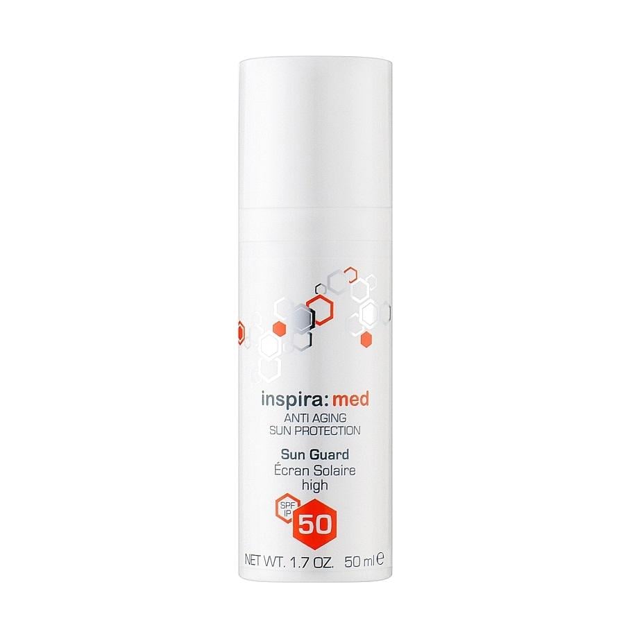 Крем солнцезащитный антивозрастной Inspira:cosmetics SPF 50 ANTI AGING SUN GUARD Med 50 мл (4251059310190) - фото 1