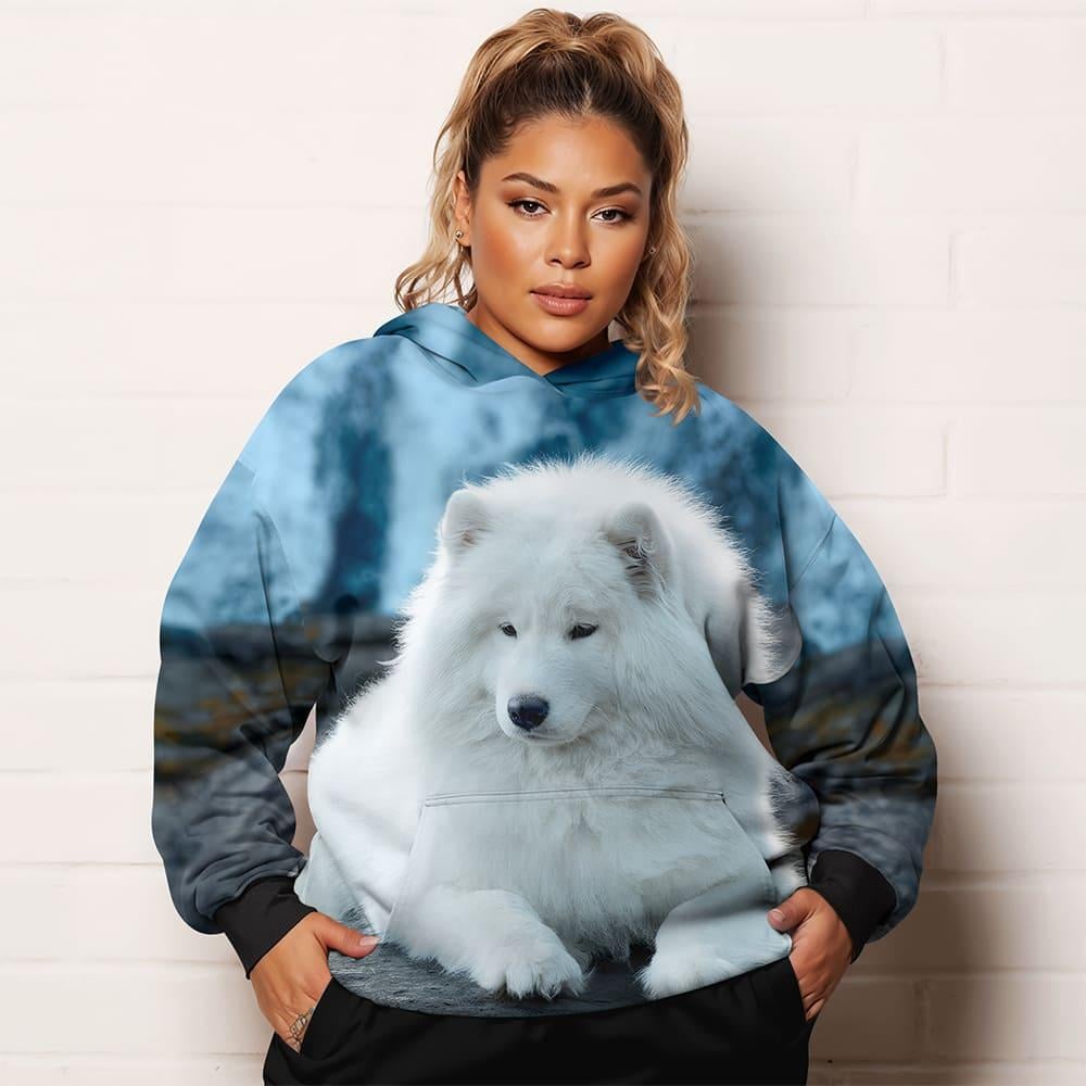 Худі жіноча Пес батал 6XL Синій (11326) - фото 1 Худі жіноча Пес батал 6XL Синій (11326) - фото 1