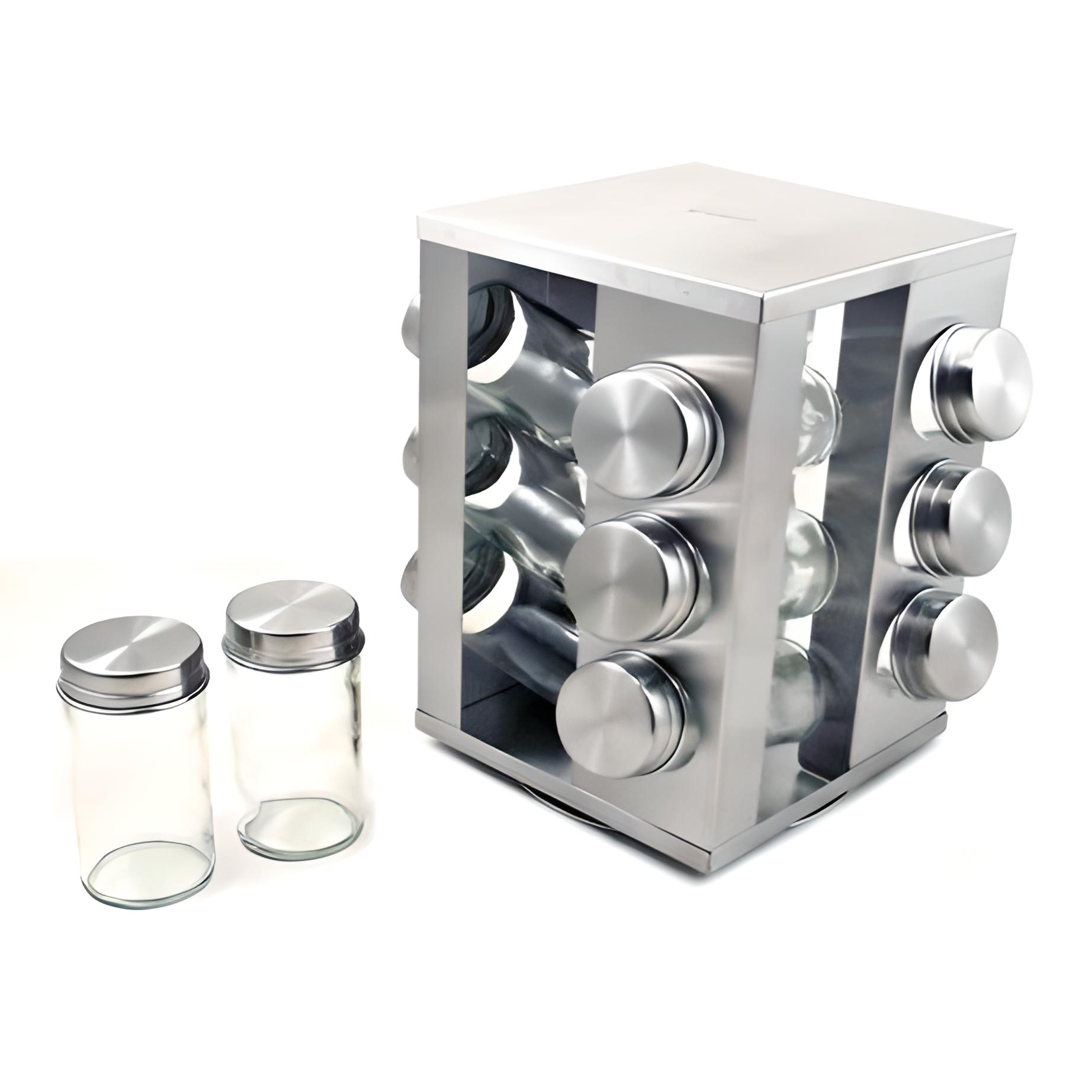 Набор для специй Benson BN-139 квадратная подставка 13 пр. 3 цвета (BENS-002)