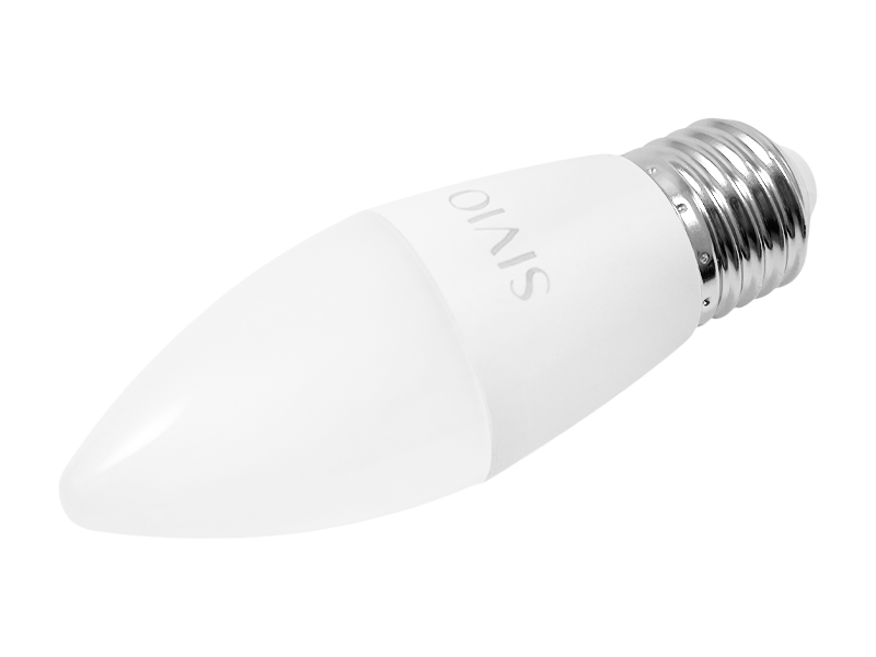 Светодиодная лампа SIVIO C37 8W E27 6400K 220V (1022688)