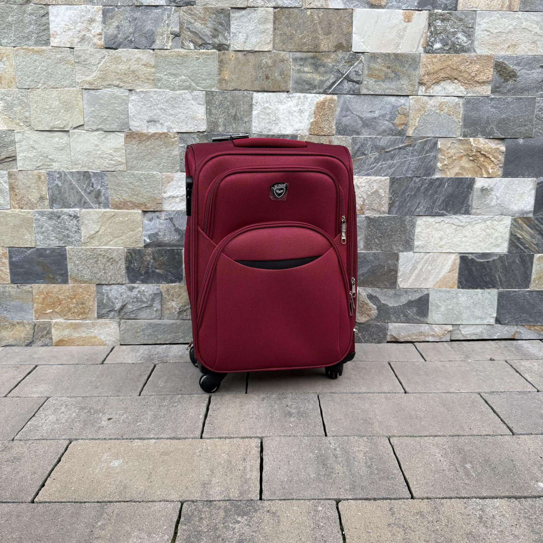 Валіза тканинна на 4 колесах Wings 1708 S Бордовий (30631209) - фото 2 Валіза тканинна на 4 колесах Wings 1708 S Бордовий (30631209) - фото 2