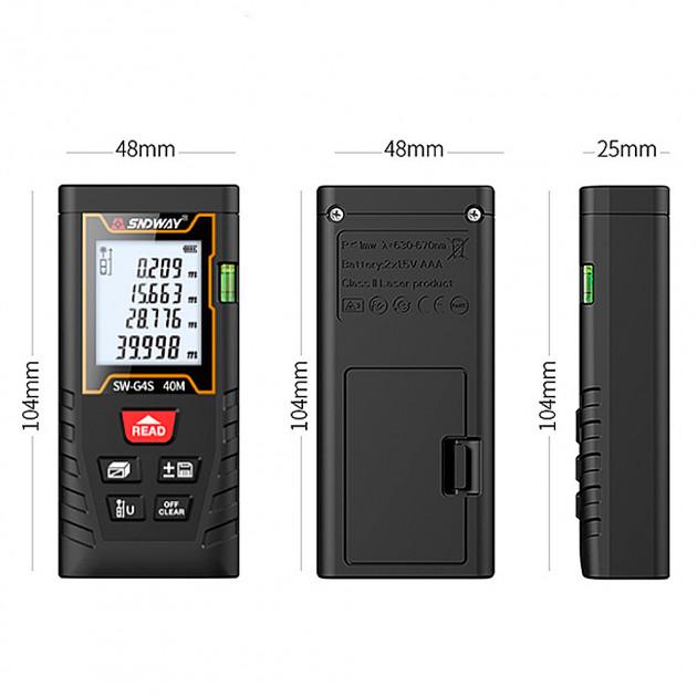 Рулетка лазерна SNDWAY SW-G4S 40 м - фото 4 Рулетка лазерна SNDWAY SW-G4S 40 м - фото 4