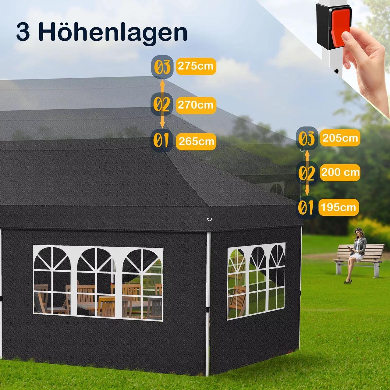 Павильон садовая KESSER 6x3 м UV50+ Черный - фото 4 Павильон садовая KESSER 6x3 м UV50+ Черный - фото 4