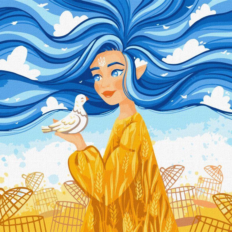 Картина по номерам Идейка Независимая красавица 40x40 см (KHO2563)