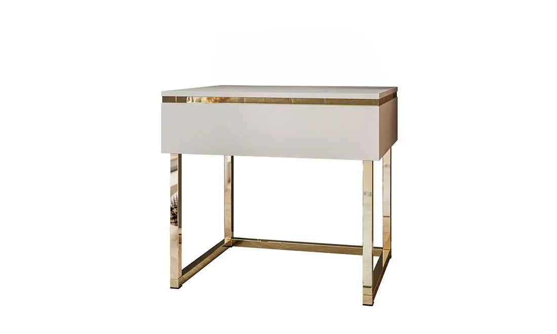 Тумба приліжкова Аврора 1Ш Кашемір/Золотий (725032)