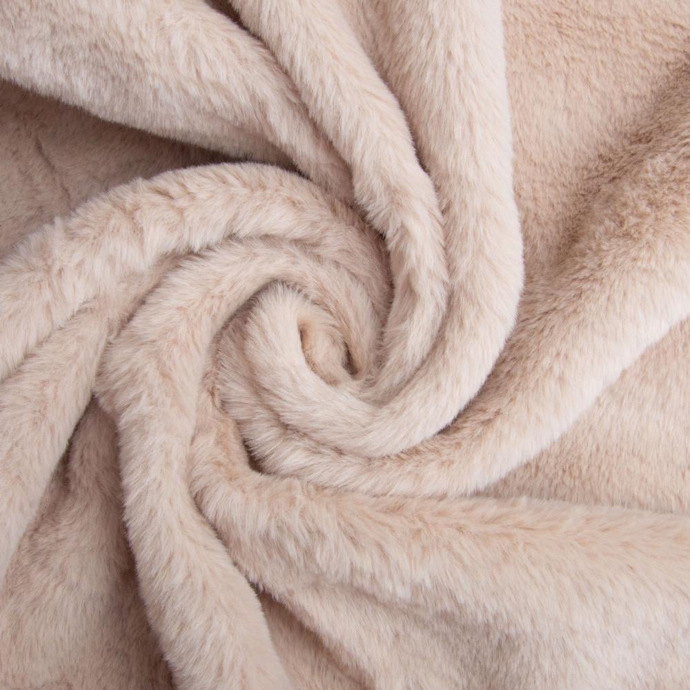 Ткань искусственный мех Кролик Крош 380 гр/м2 150 см Светлый беж (27187)