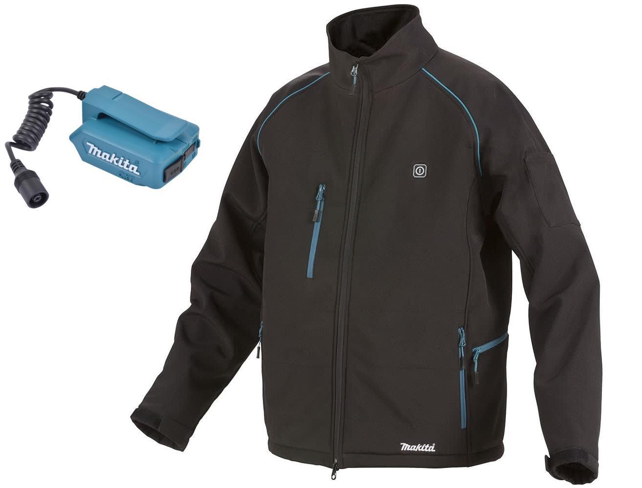 Куртка аккумуляторная с обогревом Makita CJ105DZL (CXT, без аккумуляторов и зарядного устройства)